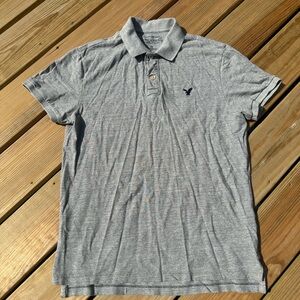 Grey American Eagle Outfitters Gray Polo size Large